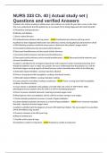 NURS 333 Ch&period; 40 &vert; Actual study set &vert; Questions and verified Answers