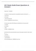 IAC Study Guide Exam Questions & Answers