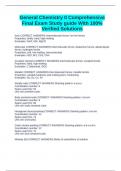 General Chemistry II Comprehensive Final Exam Study guide With 100&percnt; Verified Solutions