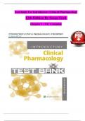 TEST BANK For Introductory Clinical Pharmacology&comma; 12th Edition By Susan Ford&comma; Verified Chapters 1 - 54&comma; Complete Newest Version