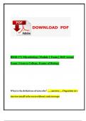 BIOD 171 Microbiology Module 1 Exam &vert; 2025 Actual  Exam &vert; Geneva College&comma; Exams of Biology  