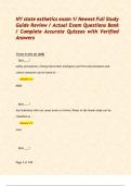 NY state esthetics exam 1&sol; Newest Full Study Guide Review &sol; Actual Exam Questions Bank &sol; Complete Accurate Quizzes with Verified Answers  