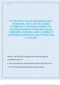 "CFCM Final Exam 2025&sol;2026 Bank 2&colon; Comprehensive Study Guide with Verified Questions and Answers"