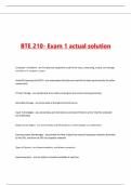 BTE 210- Exam 1 actual solution &period;pdf 