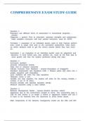 COMPREHENSIVE EXAM STUDY GUIDE