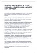 NUR 2459 MENTAL HEALTH EXAM 2 MODULE 4-6 QUESTIONS & ANSWERS 100&percnt; CORRECT