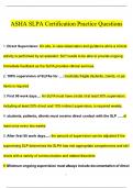 ASHA SLPA Certification Practice Questions
