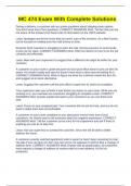 MC 474 Exam With Complete Solutions