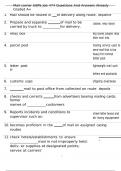 Mail carrier USPS Job 474 Questions And Answers Already Graded A&plus;