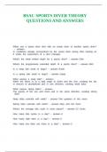 BSAC SPORTS DIVER THEORY QUESTIONS AND ANSWERS