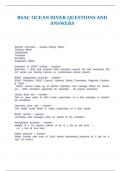 BSAC OCEAN DIVER QUESTIONS AND ANSWERS