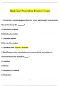 Backflow Prevention Practice Exam