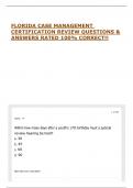 FLORIDA CASE MANAGEMENT CERTIFICATION REVIEW QUESTIONS & ANSWERS RATED 100&percnt; CORRECT&excl;&excl;