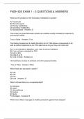 FNDH 620 EXAM 1 &ndash; 3 QUESTIONS & ANSWERS