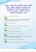 Exam 3&colon; BIO 202&sol; BIO202 &lpar;Latest 2025&sol; 2026 Update&rpar; Human Anatomy and Physiology II Review&vert; Questions & Answers&vert; Grade A&vert; 100&percnt; Correct &lpar;Verified Solutions&rpar;- GCU