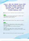Exam 1&colon; BIO 202&sol; BIO202 &lpar;Latest 2025&sol; 2026 Update&rpar; Human Anatomy and Physiology II Guide&vert; Questions & Answers&vert; Grade A&vert; 100&percnt; Correct &lpar;Verified Solutions&rpar;- GCU