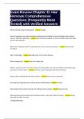 Exam Review Chapter 11 Hair Removal Comprehensive Questions &lpar;Frequently Most Tested&rpar; with Verified Answers