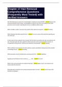 Chapter 17 Hair Removal Comprehensive Questions &lpar;Frequently Most Tested&rpar; with Verified Answers&period;