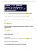 Chapter 22 Hair Removal Comprehensive Questions &lpar;Frequently Most Tested&rpar; with Verified Answers
