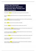 Milady Hair Removal Comprehensive Questions &lpar;Frequently Most Tested&rpar; with Verified Answers