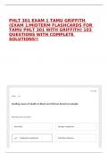 PHLT 301 EXAM 1 TAMU GRIFFITH &lpar;EXAM 1&sol;MIDTERM FLASHCARDS FOR TAMU PHLT 301 WITH GRIFFITH&rpar; 103 QUESTIONS WITH COMPLETE SOLUTIONS&excl;&excl;