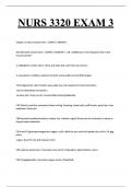 NURS 3320 EXAM 3  