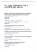 CBT FINAL EXAM QUESTIONS & ANSWERS 100&percnt; SOLVED