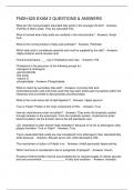 FNDH 620 EXAM 2 QUESTIONS & ANSWERS