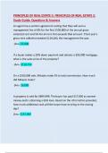 Principles Of Real Estate II &colon; Principles Of Real Estate  2&colon; Study Guide&colon; Questions & Answers&colon; Latest Updated