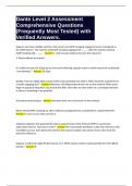 Dante Level 2 Assessment Comprehensive Questions &lpar;Frequently Most Tested&rpar; with Verified Answers