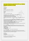 LSW EXAM PRACTICE QUESTIONS WITH ALL VERIFIED ANSWERS &lpar;UPDATED TO PASS&rpar;