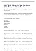 SARTECH III Practice Test Questions With Guaranteed Pass Solutions&period;