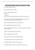 CERTIFIED BRAIN INJURY SPECIALIST EXAM  