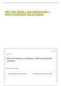 RRT TMC EXAM &vert; 160 QUESTIONS &vert; WITH COMPLETE SOLUTIONS&excl;&excl;