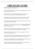 CBIS EXAM STUDY GUIDE  d