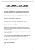 CBIS STUDY GUIDE  