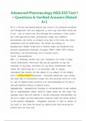 Advanced Pharmacology NSG 533 Test 1 &ndash; Questions & Verified Answers &lpar;Rated A&plus;&rpar;&period;pdf