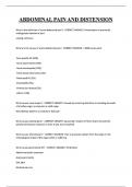 ABDOMINAL PAIN AND DISTENSION