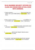 DCJS UNARMED SECURITY OFFICER 01E  CLASS 2025 BRAND NEW ACTUAL EXAM  WITH ANSWERS&period;