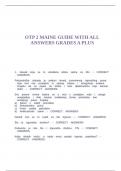 OTP 2 MAINE GUIDE WITH ALL ANSWERS GRADES A PLUS&period;