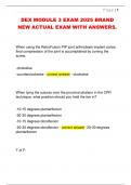 DEX MODULE 3 EXAM 2025 BRAND  NEW ACTUAL EXAM WITH ANSWERS&period; 