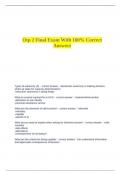 Otp 2 Final Exam With 100- Correct Answers