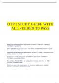 OTP 2 STUDY GUIDE WITH ALL NEEDED TO PASS&period;