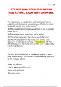 ETS MFT MBA EXAM 2025 BRAND  NEW ACTUAL EXAM WITH ANSWERS&period;