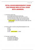 FETAL ECHOCARDIOGRAPHY EXAM  2025 BRAND NEW ACTUAL EXAM  WITH ANSWERS&period;