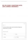 WX 301 EXAM 1 QUESTIONS WITH 100&percnt; CORRECT ANSWERS&excl;&excl;