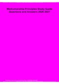  Marksmanship Principles Study Guide Questions and Answers 2026&sol;2027 &vert; Shooting Fundamentals Review&comma; Practice Questions&comma; Answer Key & Training Exam Prep
