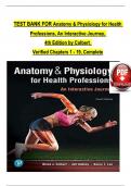 Anatomy and Physiology 5th Edition for Health Professions&comma; An Interactive Journey&comma; 4th Edition by Colbert&comma; Test Bank Complete Chapters 1 - 19  LATEST 2025 ANSWER KEY &vert; MARK SCHEME &lpar;100&percnt; VERIFIED&rpar; GRADE A&plus;&excl;&excl;&excl;