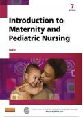 Introduction to Maternity and Pediatric Nursing 7th Edition Leifer Test Bank