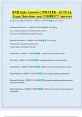 DMI Quiz Answers UPDATED  ACTUAL   Exam Questions and CORRECT Answers 